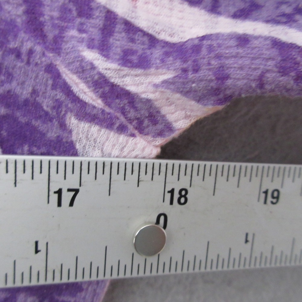 Before + Again Thermal Top Purple Pink Burnout Art To Wear Waffle Knit USA - Picture 5 of 7